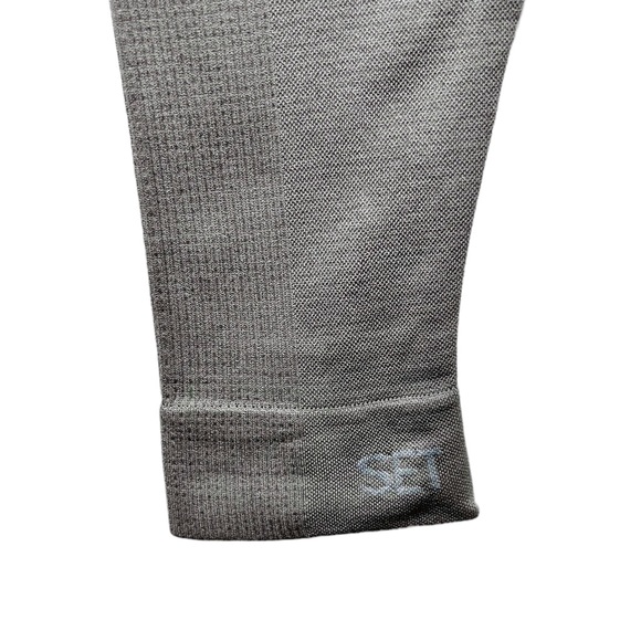 SET ACTIVE High Rise Taupe Gray Sculpt Flex Seamless Leggings Sz M/L - Picture 9 of 12